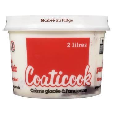 Coaticook Crème glacée à l'ancienne marbrée au fudge 2L