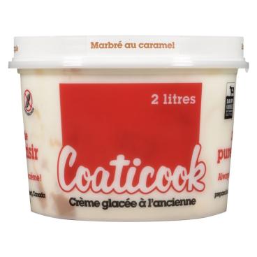 Coaticook Crème glacée à l'ancienne marbrée au caramel écossais 2L