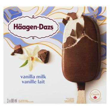 Häagen-Dazs Vanilla Milk Ice Cream Bars 3x88ml