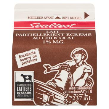 Sealtest Lait partiellement écrémé au chocolat 1% M.G. 237ml