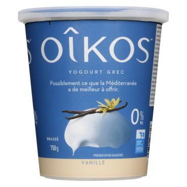 Oîkos Yogourt grec vanille 0% M.G. 750g