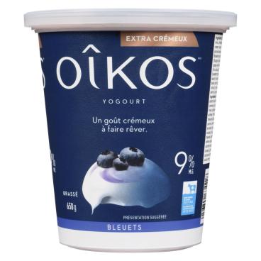 Oîkos Yogourt extra crémeux bleuets 9% M.G. 650g
