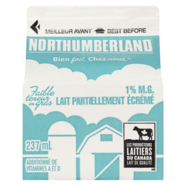 Northumberland Lait partiellement écrémé 1% M.G. 237ml