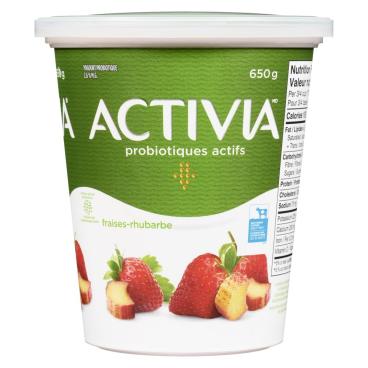 Activia Yogourt probiotique fraises-rhubarbe 650g