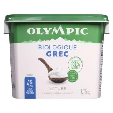 Olympic Yogourt grec biologique nature 4% M.G. 1.75kg