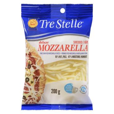 Tre Stelle Deluxe Part Skim Shredded Mozzarella 200g