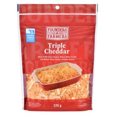 Founders & Farmers Shredded Triple Cheddar 320g