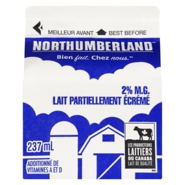 Northumberland Lait partiellement écrémé 2% M.G. 237ml