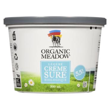 Organic Meadow Crème sure légère biologique 5.5% M.G. 500ml