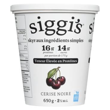 Siggi's Skyr cerise noire 2% M.G. 650g