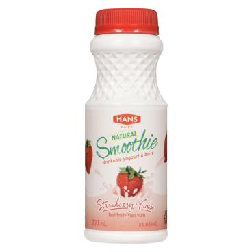Hans Dairy Natural Strawberry Smoothie Drinkable Yogurt 200ml