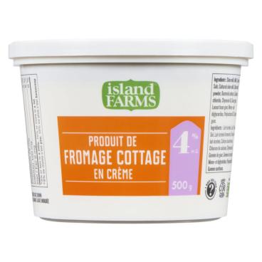Islands Farms Fromage cottage crémeux 4% M.F. 500g