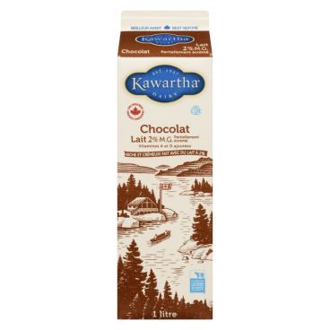 Kawartha Dairy Lait partiellement écrémé au chocolat 2% M.G. 1L