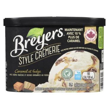 Breyers Crème glacée caramel et fudge 1.66L
