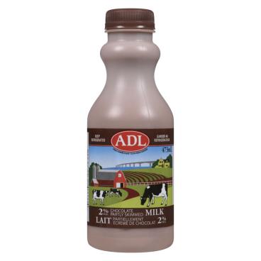 ADL Partly Skimmed Chocolate Milk 2% M.F. 473ml