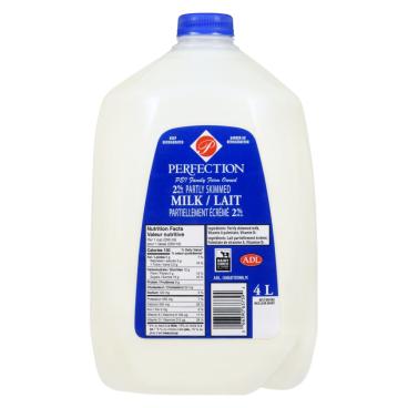 Perfection Partly Skimmed Milk 2% M.F. 4L