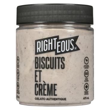 Righteous Gelato biscuits et crème 473ml