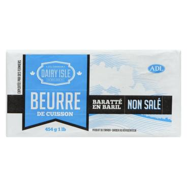 Dairy Isle Beurre de cuisson baraté en baril non salé 454g