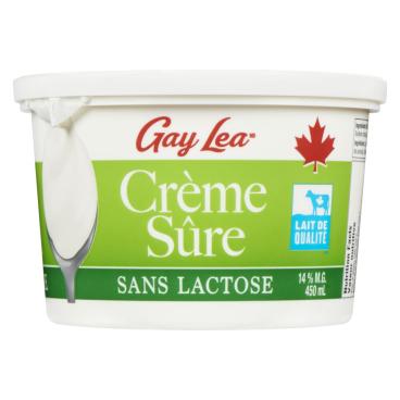 Gay Lea Crème sure sans lactose 14% M.G. 450ml