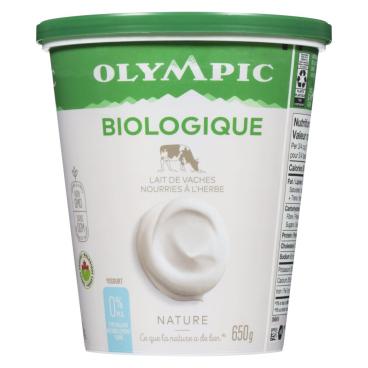 Olympic Yogourt biologique nature de type balkan 0% M.G. 650g