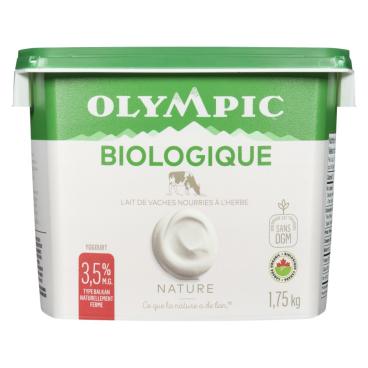 Olympic Yogourt biologique nature de type balkan 3.5% M.G. 1.75kg
