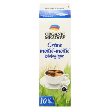 Organic Meadow Crème moitié-moitié biologique 10% M.G. 1L