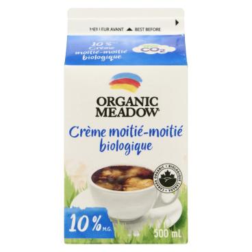 Organic Meadow Crème moitié-moitié biologique 10% M.G. 500ml