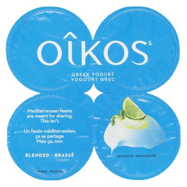 Oîkos Key Lime Greek Yogurt 2% M.F. 4x100g