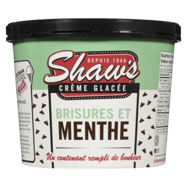 Shaw's Ice Cream Crème glacée brisures et menthe 1.5L