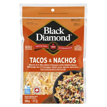 Black Diamond Tacos & Nachos Shredded Cheese 320g