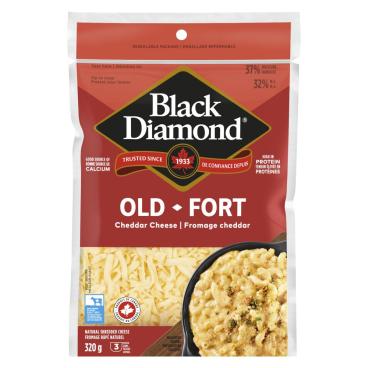 Black Diamond Shredded Old White Cheddar 320g