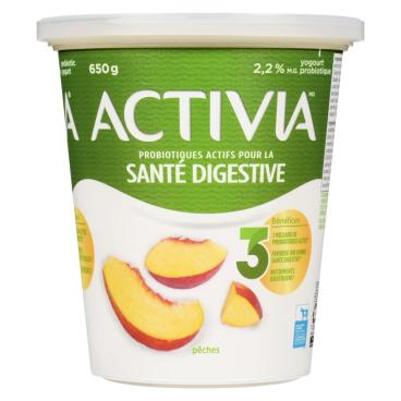 Activia Yogourt probiotique pêches 650g