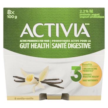 Activia Vanilla Probiotic Yogurt 8x100g