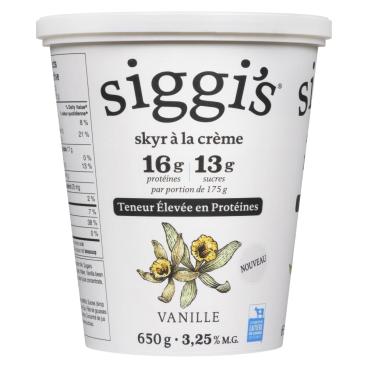 Siggi's Yogourt skyr vanille 3.25% M.G. 650g