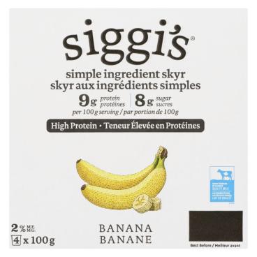 Siggi's Skyr Yogurt Banana 2% M.F. 4x100g
