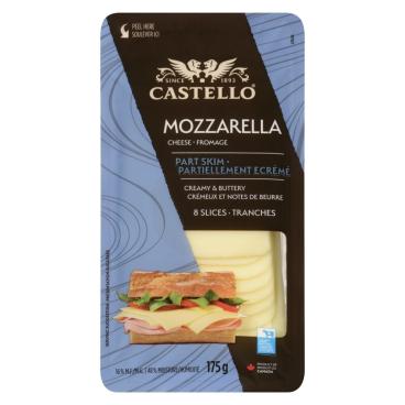 Castello Sliced Part Skimmed Mozzarella 175g