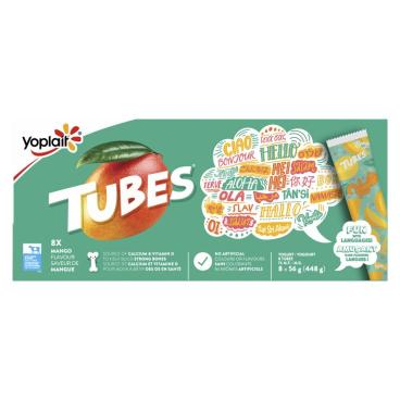 Tubes Mango Drinkable Yogurt 1% M.F. 8x56g