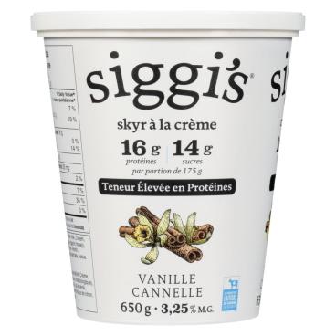 Siggi's Skyr Yogurt Vanilla Cinnamon 3.25% M.G. 650g
