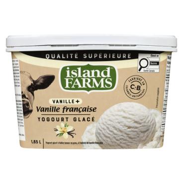Island Farms Yogourt glacé qualité supérieure vanille+ vanille française 1.65L