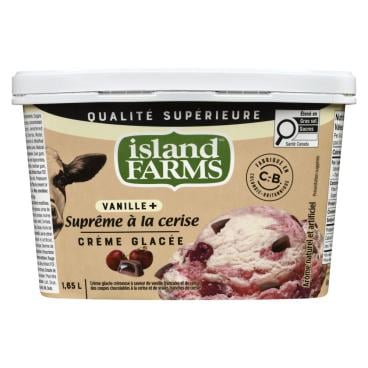 Island Farms Crème glacée qualité supérieure vanille+ suprême à la cerise 1.65L