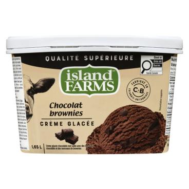 Island Farms Crème glacée supérieure chocolat et brownies 1.65L