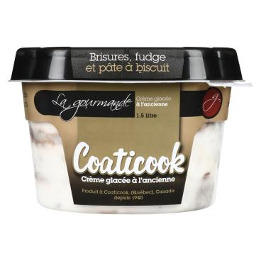 Coaticook La Gourmande Crème glacée à l'ancienne brisures, fudge et pâte à biscuit 1.5L