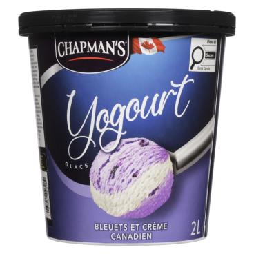 Chapman's Yogourt glacé bleuet et crème canadienne 2L