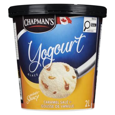 Chapman's Yogourt glacé caramel salé et gousse vanille 2L