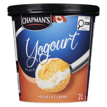 Chapman's Yogourt glacé pêche et crème canadienne 2L