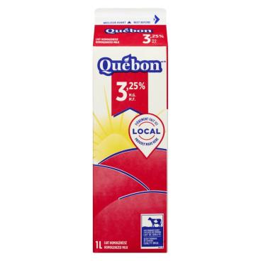 Québon Homogenized Milk 3.25% M.F. 1L