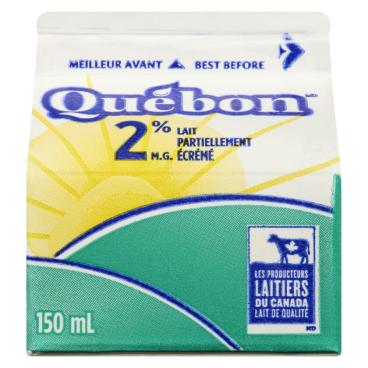 Québon Lait partiellement écrémé 2% M.G. 150ml