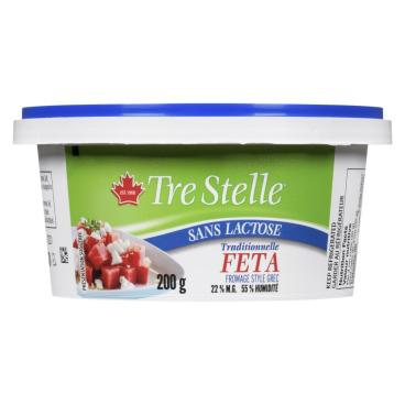 Tre Stelle Feta traditionnel sans lactose 200g