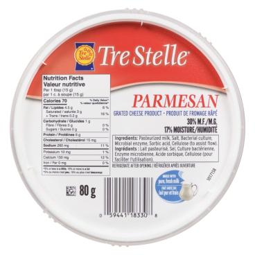 Tre Stelle Shredded Parmesan 80g