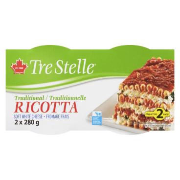 Tre Stelle Traditional Ricotta  2x280g